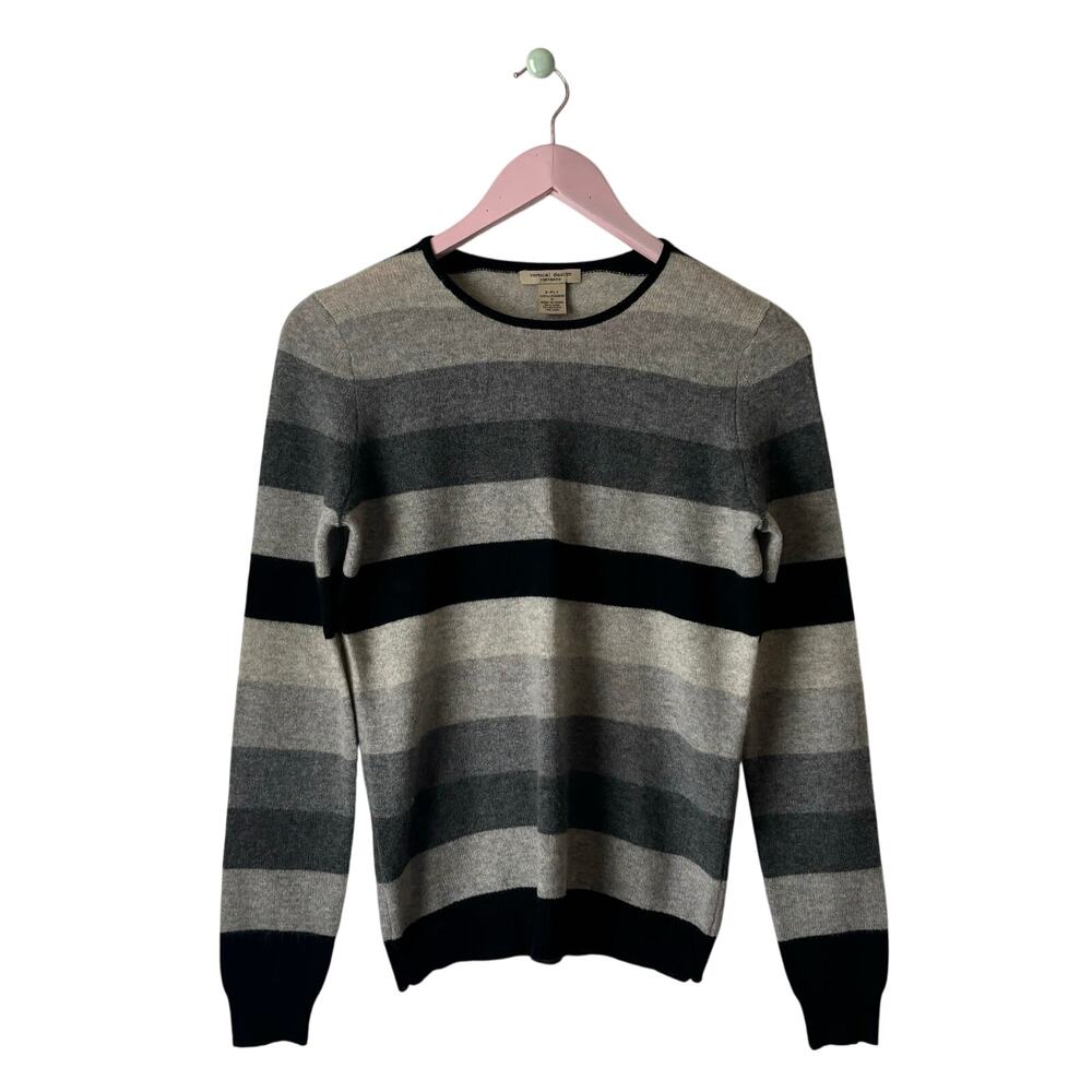 Vertical Design Cashmere Striped Sweater